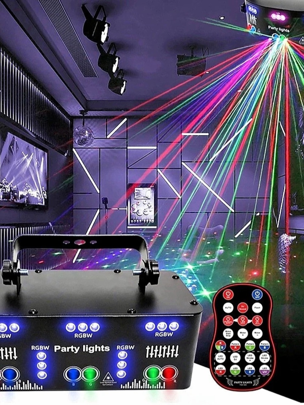 21-Eye LED Strobe Effect Light, Multicolor Color Mixing, Remote, Bracket